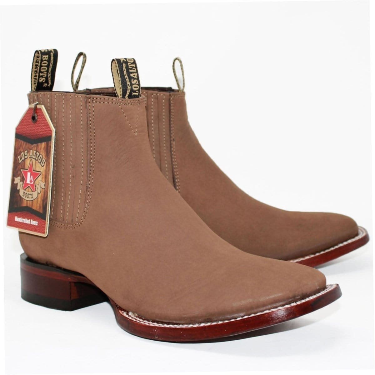 Los Altos Men's Square Toe Suede Leather Short Boots LAB-82B63-B - 6