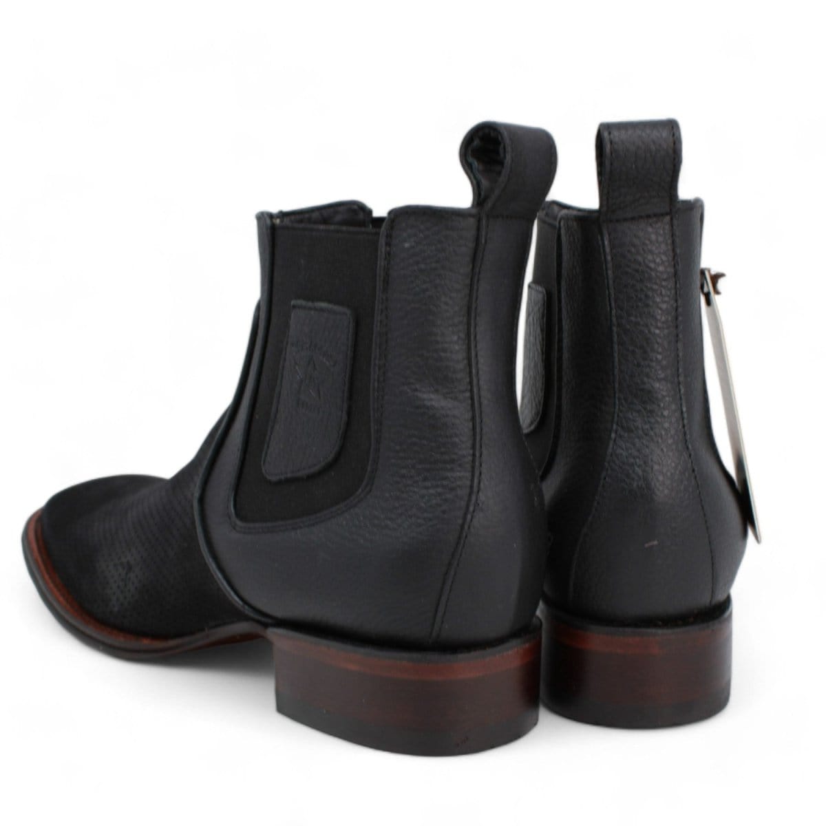 Los Altos Men's Wide Square Toe Suede Leather Short Boots LAB-82BV63 - 6