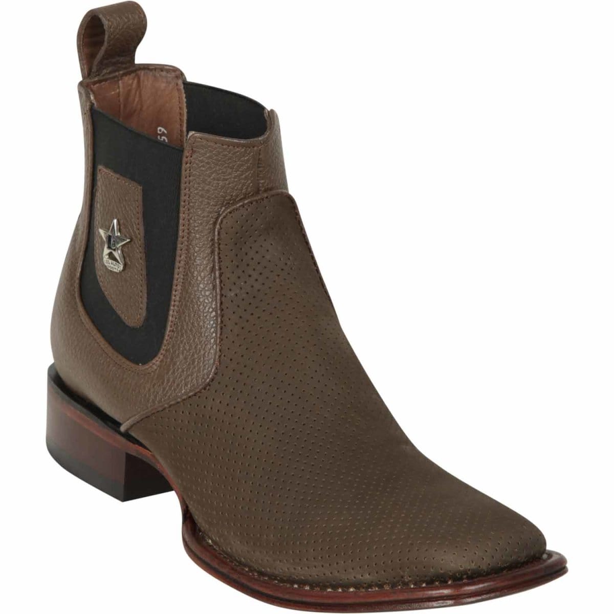 Los Altos Men's Wide Square Toe Suede Leather Short Boots LAB-82BV63 - 6