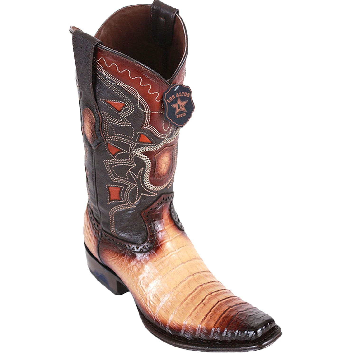 Men's Los Altos Caiman Belly European Square Toe Boot 7682-A - 6