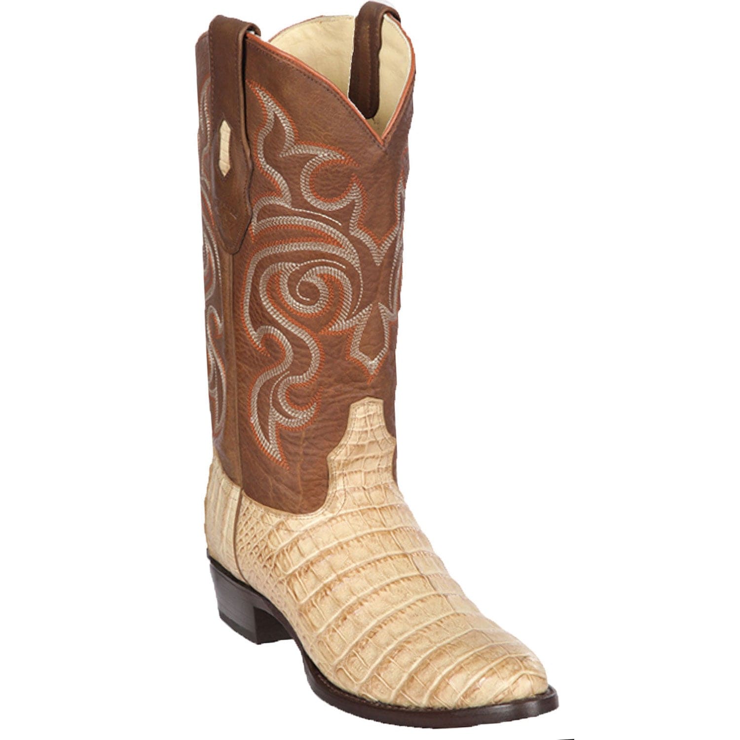 Men's Los Altos Caiman Belly Skin Round Toe Boots 65G82 - 6
