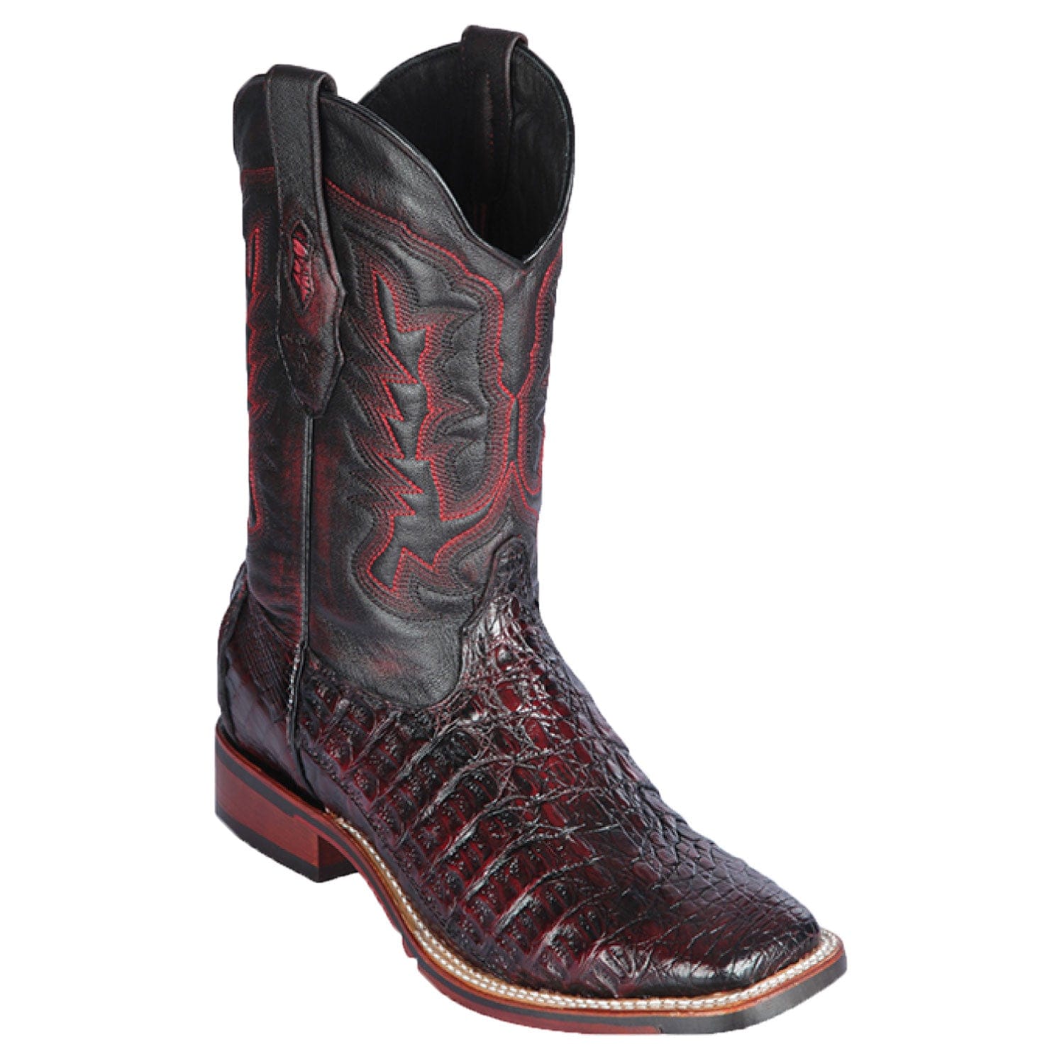 Men's Los Altos Caiman Flank Wide Square Toe Boots 826A18 - 6
