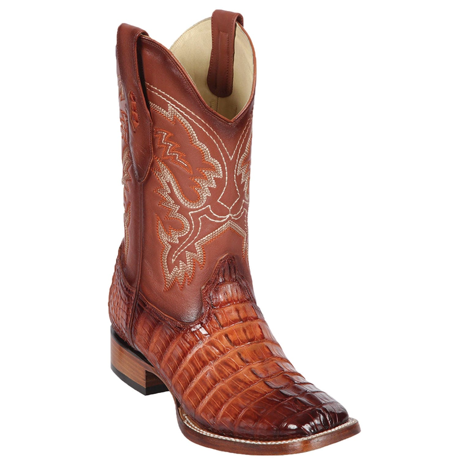 Men's Los Altos Caiman Tail Wide Square Toe Boots 82201-B - 6