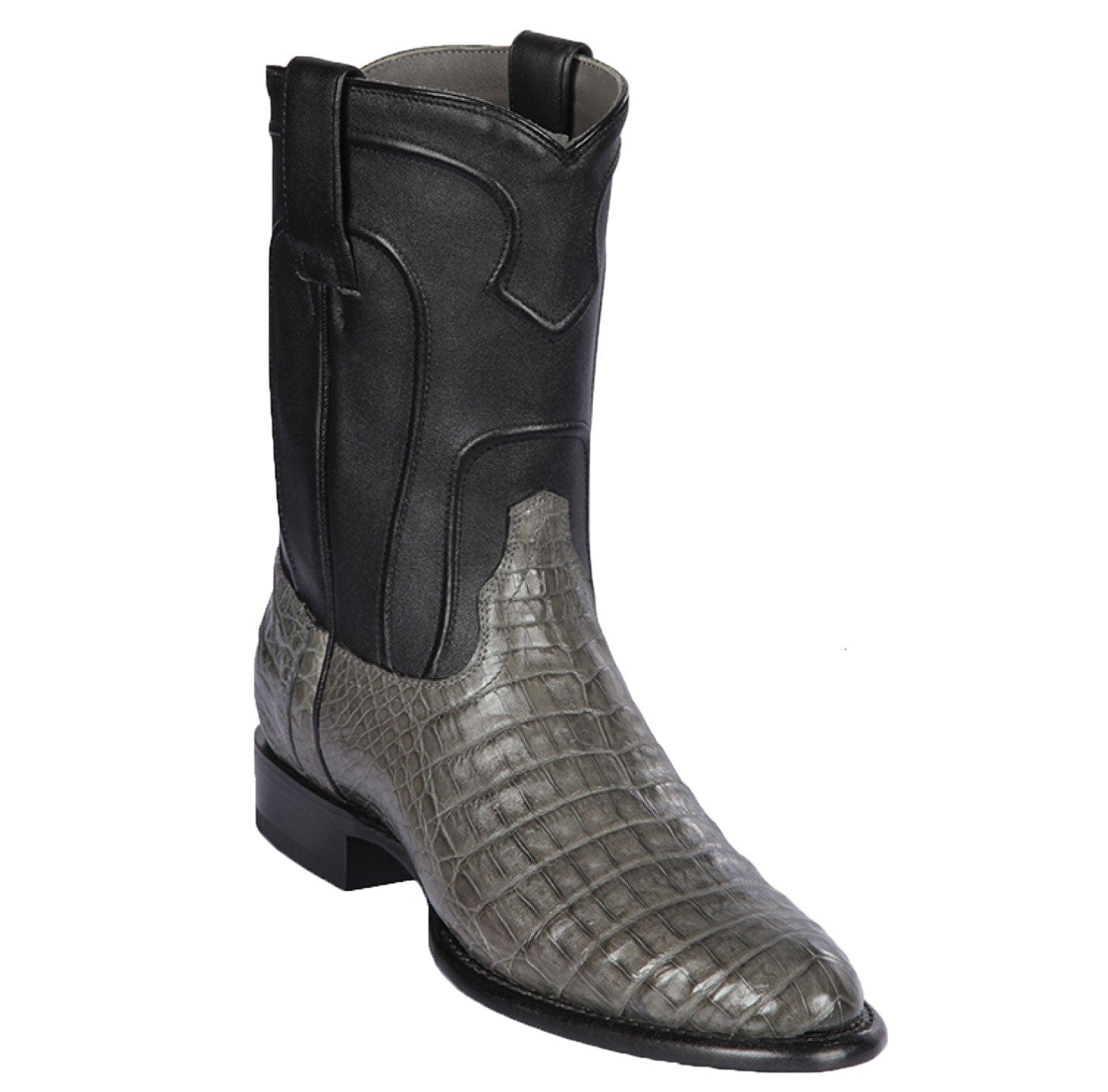 Men's Los Altos Original Caiman Belly Roper Toe Boots 6982 - 6