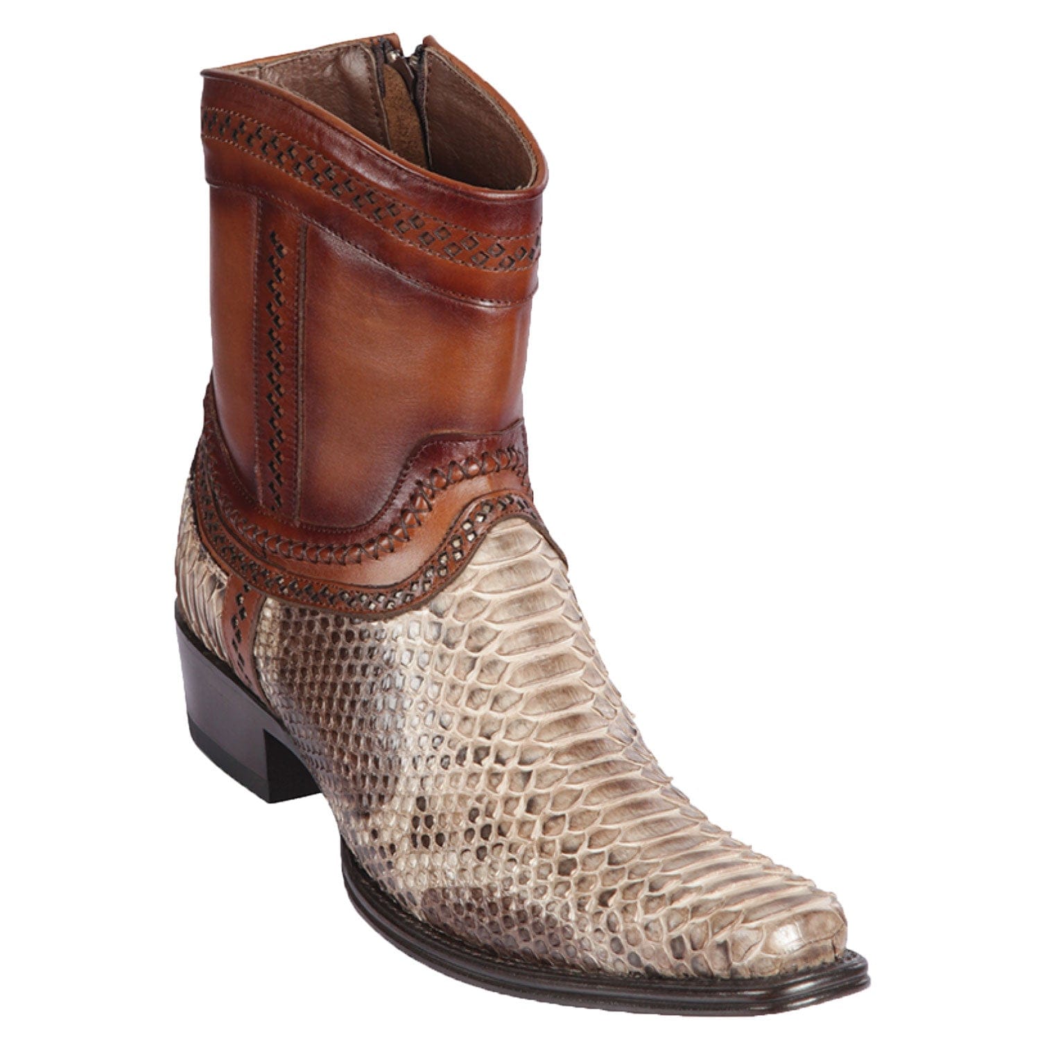 Men's Los Altos Original Python Skin European Toe Short Boots 76B57 - 6