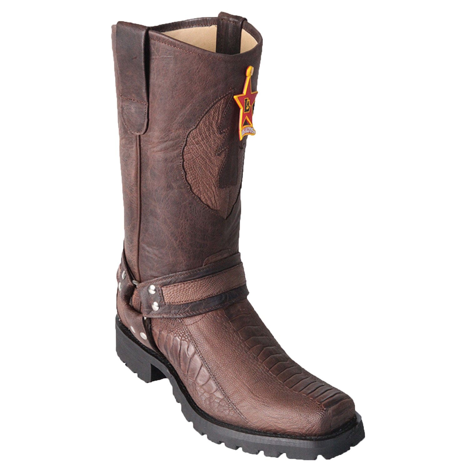 Men's Los Altos Ostrich Leg Biker Style Boot 55TG05 - 6