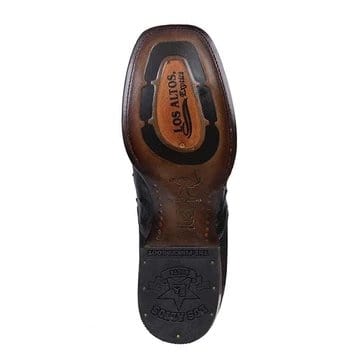 Men's Los Altos Ostrich Skin Wide Square Toe Boots 82203-A