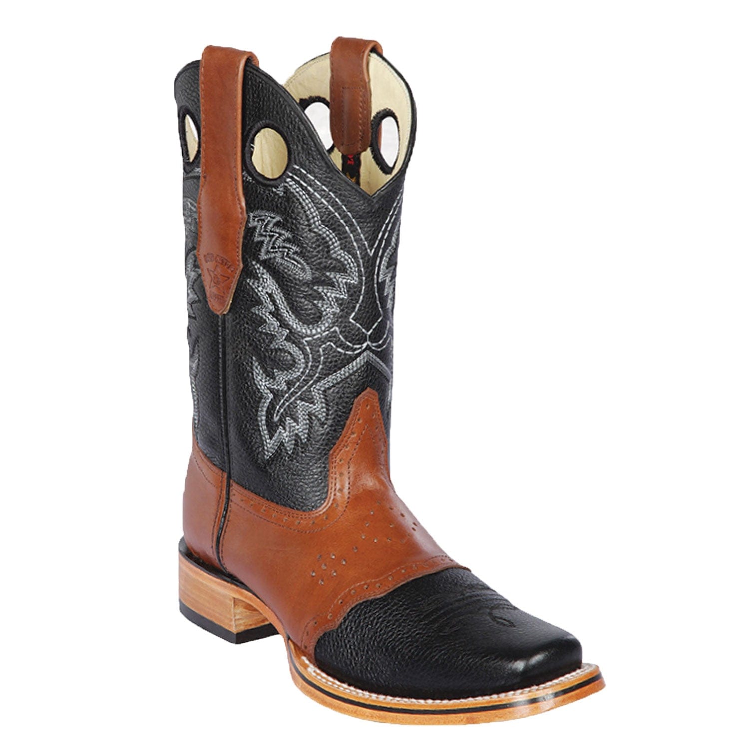 Original Cowhide Leather Skin Rodeo Toe Boots LAB-81427 - 6