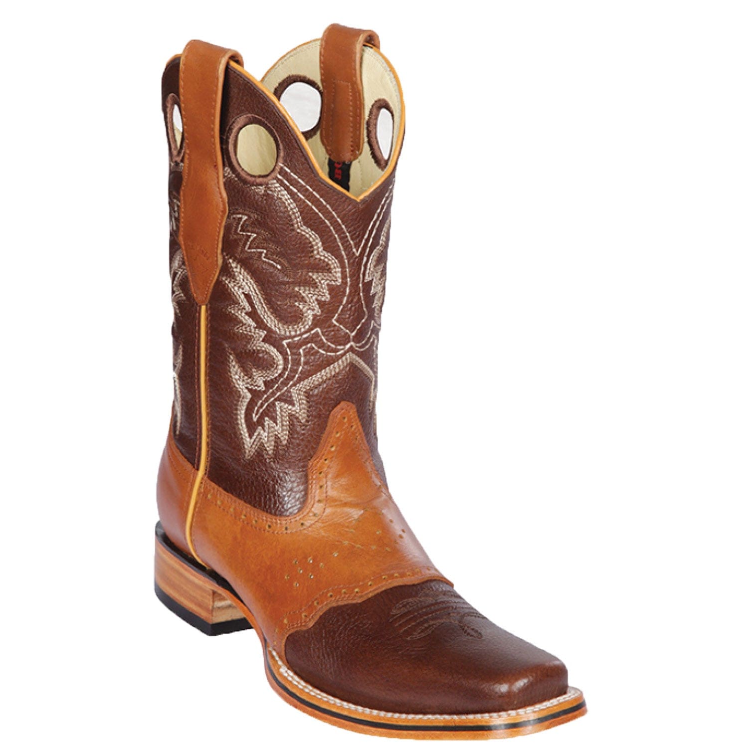 Original Cowhide Leather Skin Rodeo Toe Boots LAB-81438 - 6