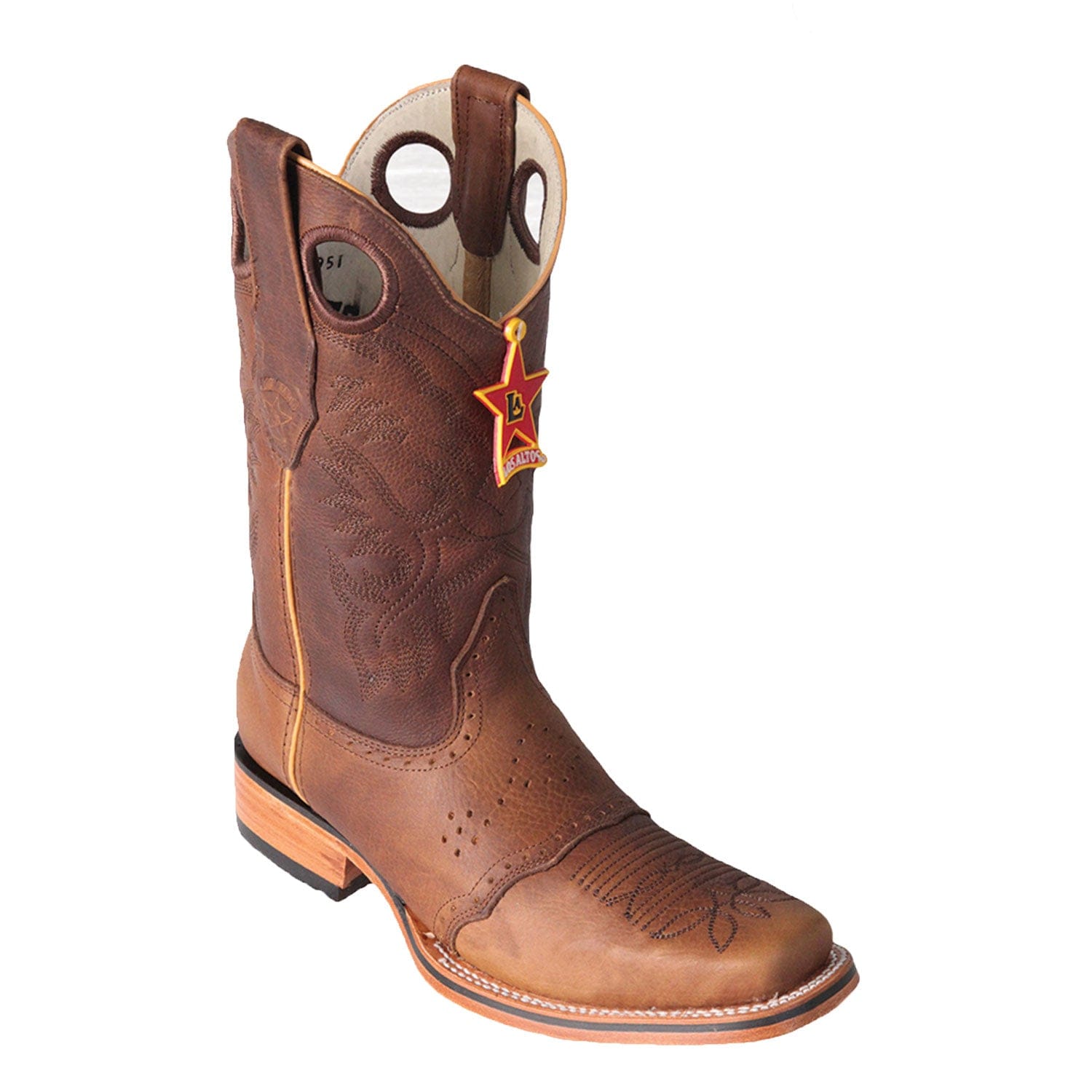 Original Cowhide Leather Skin Rodeo Toe Boot LAB-8149951 - 6