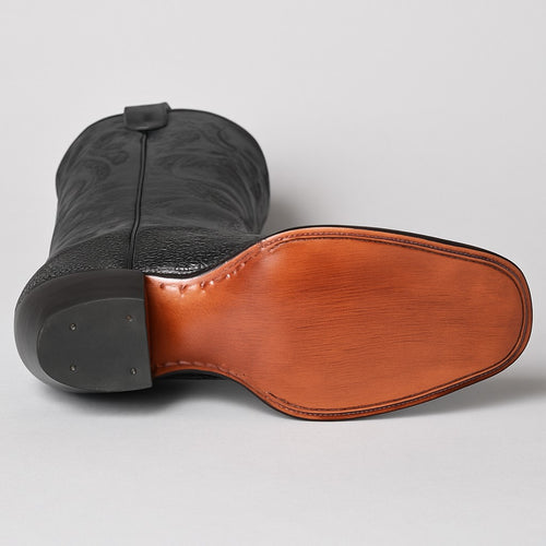 Los Altos Boots Men's Single Stone Stingray Square 7-Toe Cowboy Botas de mantarraya - Mantarraya boots-New Designer Collection