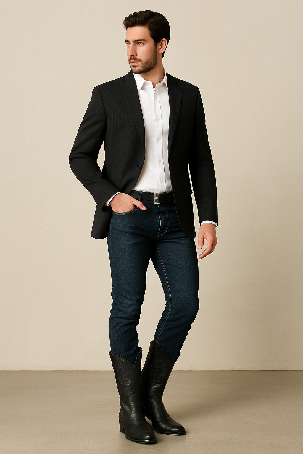 Los Altos Boots Men's Single Stone Stingray Square 7-Toe Cowboy Botas de mantarraya - Mantarraya boots-New Designer Collection - 6 Standard / D / Medium