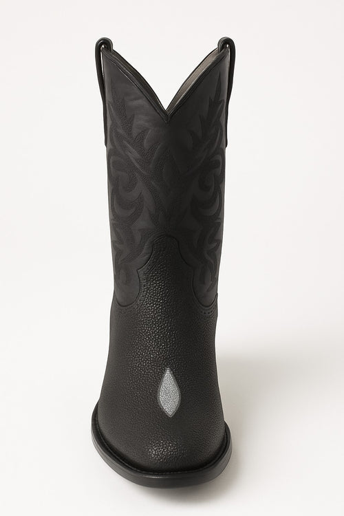 Los Altos Boots Men's Single Stone Stingray Square 7-Toe Cowboy Botas de mantarraya - Mantarraya boots-New Designer Collection