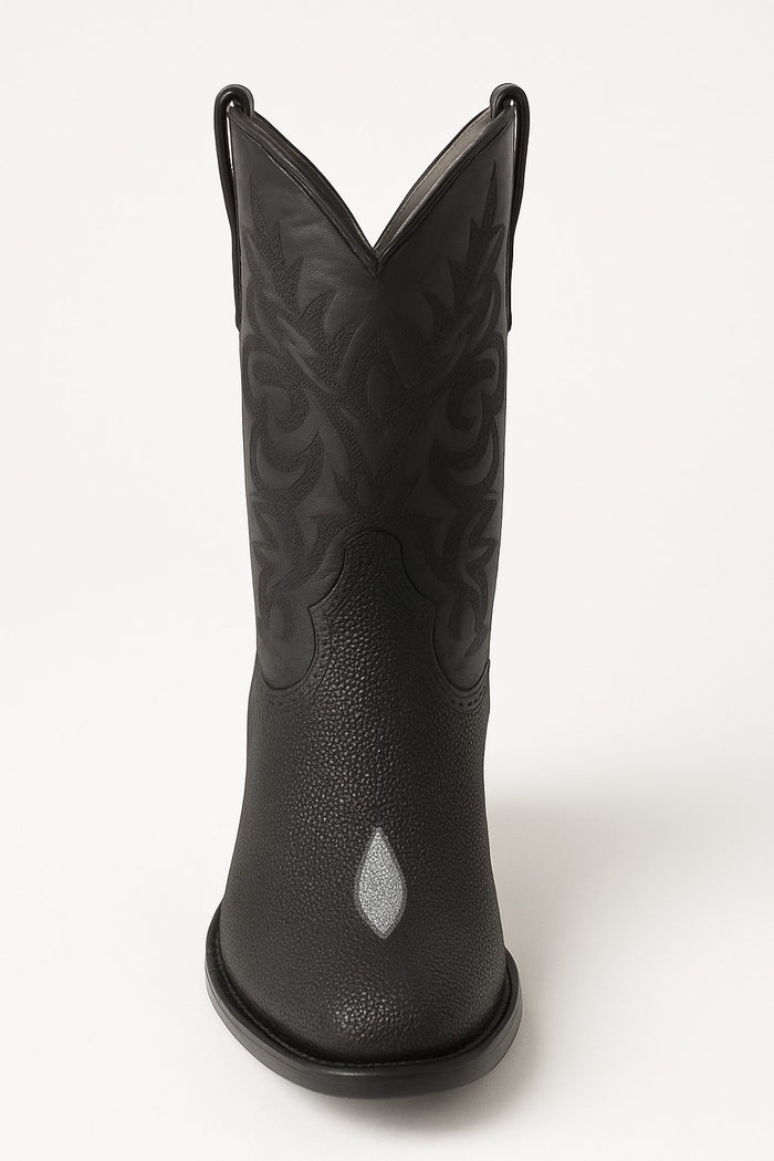 Los Altos Boots Men's Single Stone Stingray Square 7-Toe Cowboy Botas de mantarraya - Mantarraya boots-New Designer Collection