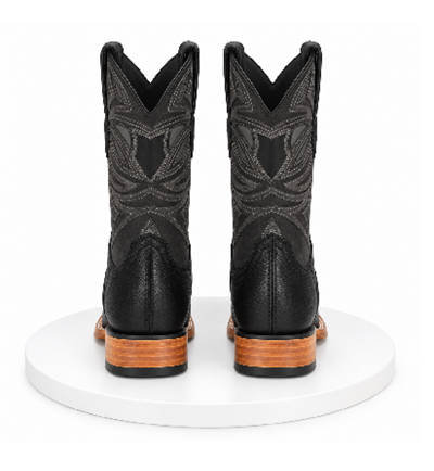 Los Altos Boots Rowstone Stingray And Deer Black