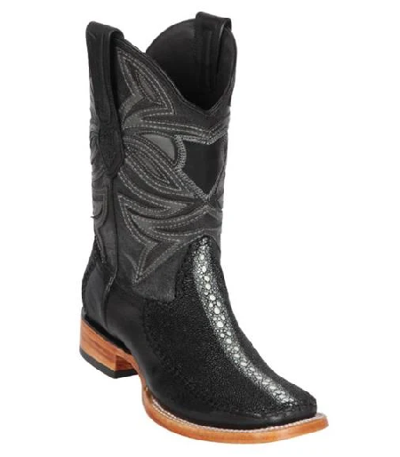 Los Altos Boots Rowstone Stingray And Deer Black