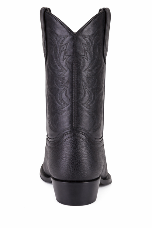 Los Altos Boots Shark R-Toe Black Cowboy Boots-New Designer Collection