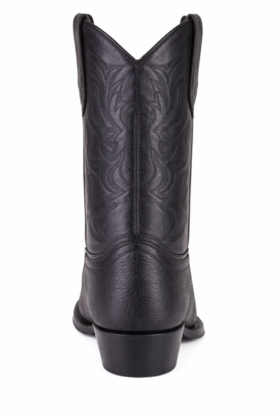 Los Altos Boots Shark R-Toe Black Cowboy Boots-New Designer Collection