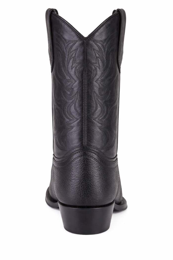 Los Altos Boots Shark R-Toe Black Cowboy Boots-New Designer Collection
