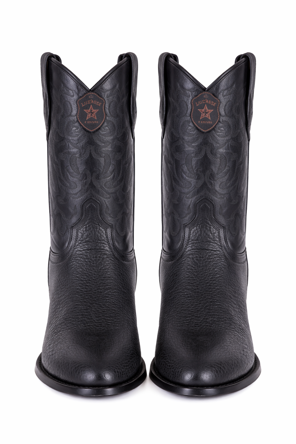 Los Altos Boots Shark R-Toe Black Cowboy Boots-New Designer Collection - US 8.0 Standard/D/ Medium / Eu:41-42