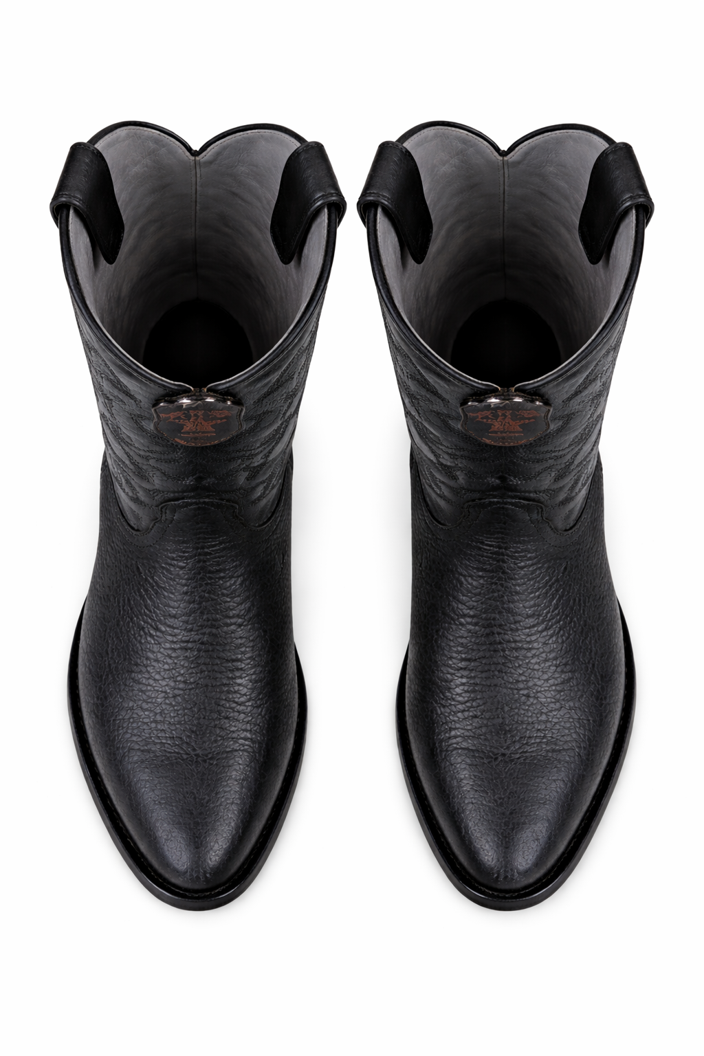 Los Altos Boots Shark R-Toe Black Cowboy Boots-New Designer Collection - US 8.0 Standard/D/ Medium / Eu:41-42