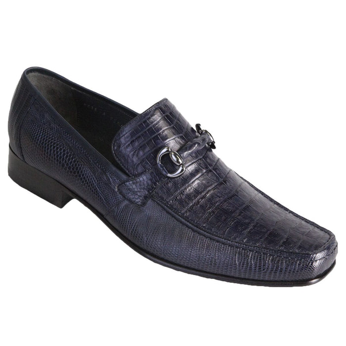 Los Altos Boots Shoes Blue / 6 Men's Original Caiman Belly and Lizard Skin Shoe ZV103710