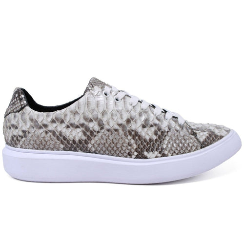 Men's Genuine Full Python Skin Sneakers - Natural LAB-ZSM025749
