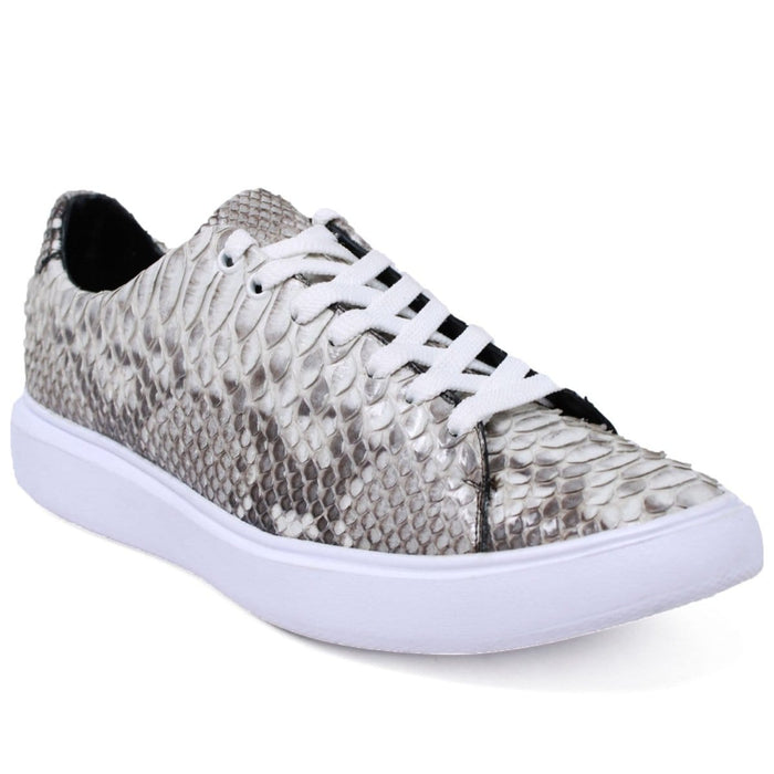 Los Altos Boots Shoes Natural / 6 Men's Genuine Full Python Skin Sneakers - Natural LAB-ZSM025749