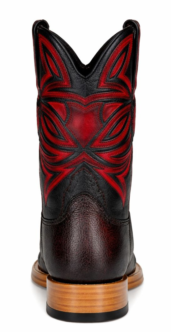 Los Altos Boots Single Stone Stingray and Deer Faded Burgundy-New Designer Collection