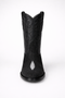 Los Altos Boots Single Stone Stingray R-Toe Black Cowboy Botas de mantarraya - Mantarraya boots-New Designer Collection