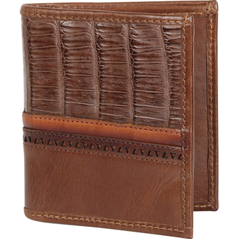 Los Altos Caiman Skin Wallet CA68207 - Brown