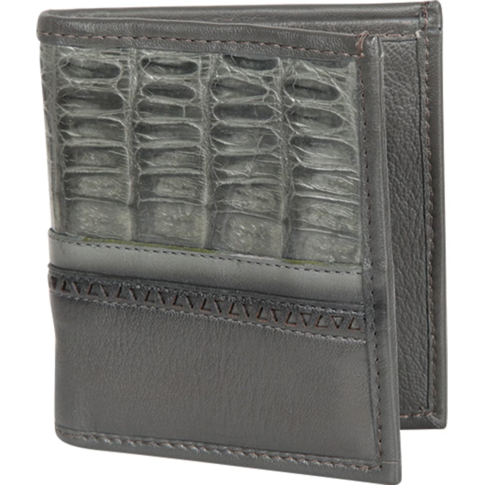 Los Altos Caiman Skin Wallet CA68238 - Gray