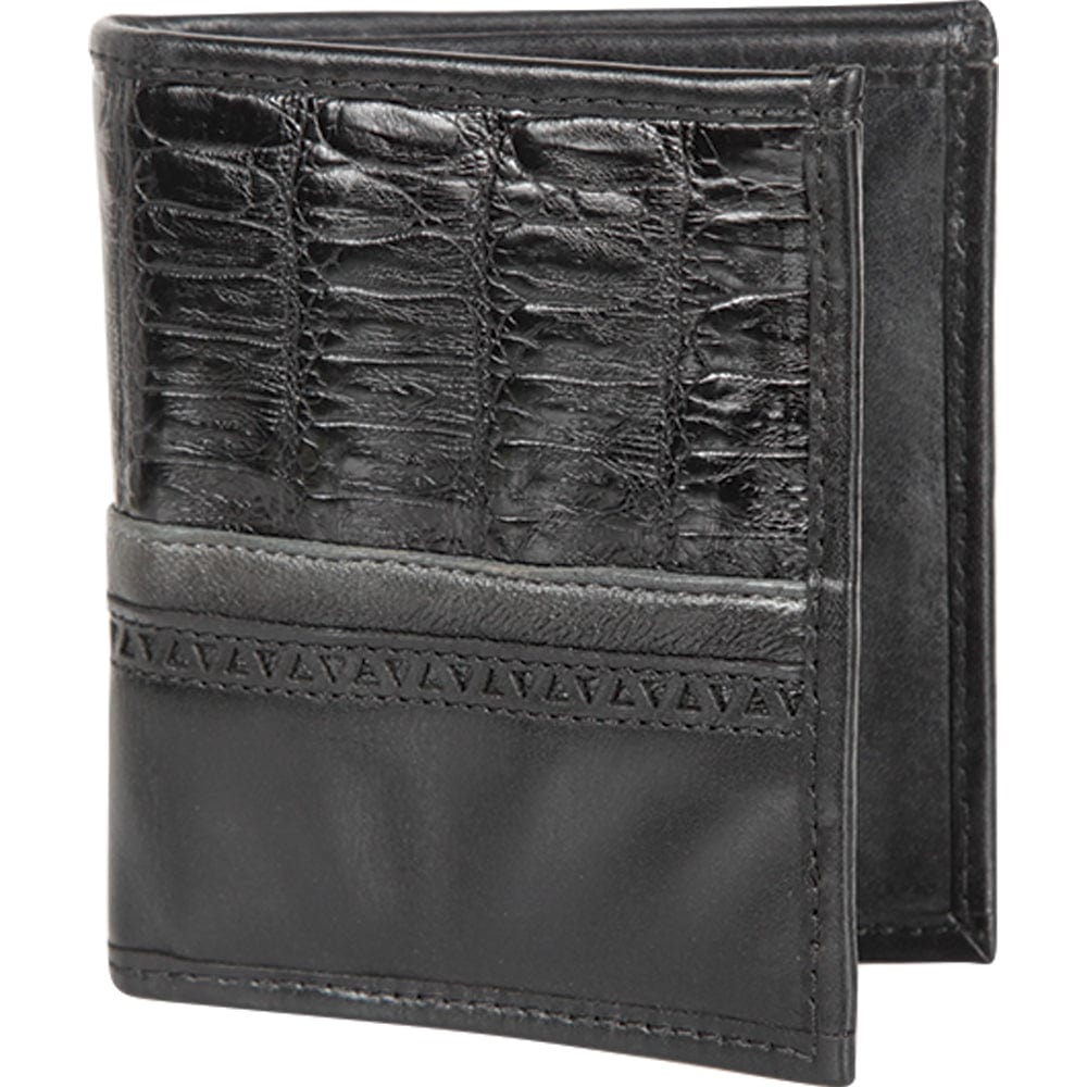 Los Altos Caiman Skin Wallet CA68205 - Black