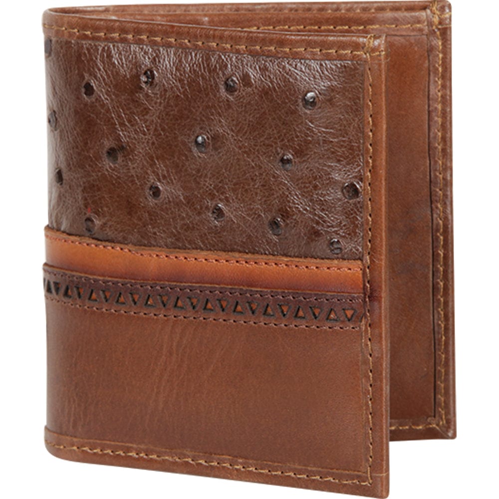 Los Altos Ostrich Skin Wallet CA60307 - Brown