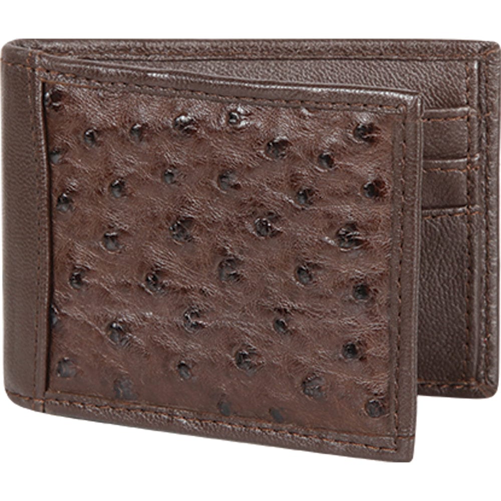 Los Altos Ostrich Skin Wallet CA40307 - Brown