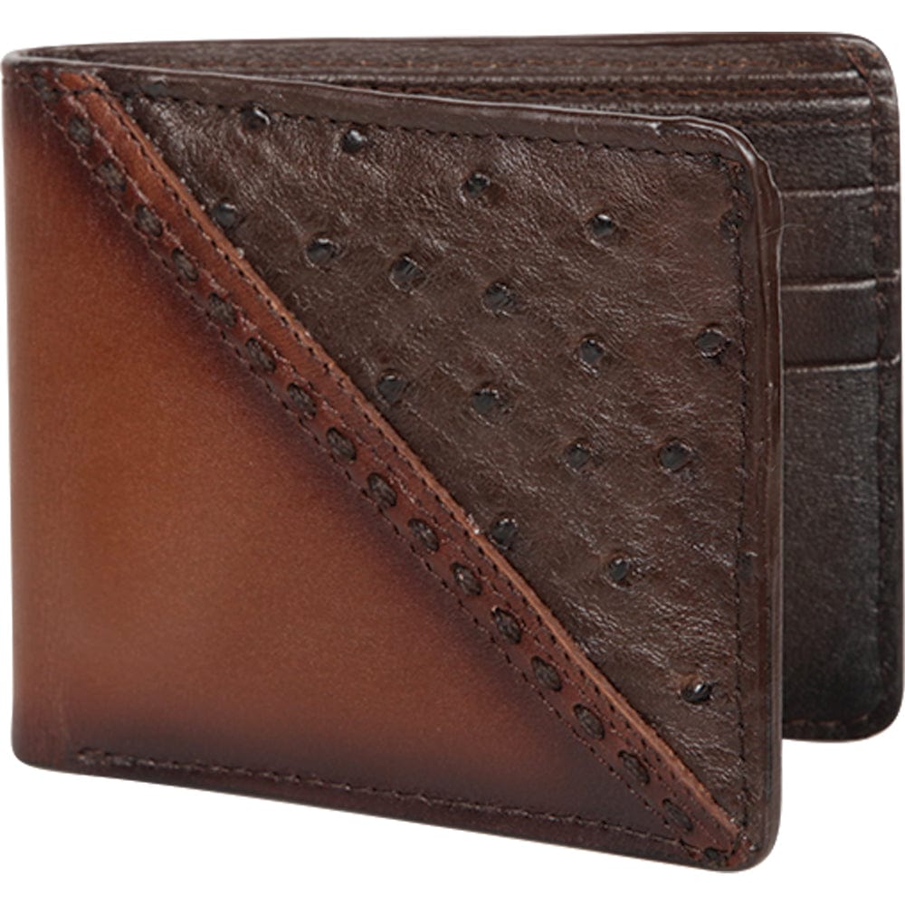 Los Altos Ostrich Skin Wallet CA50307 - Brown