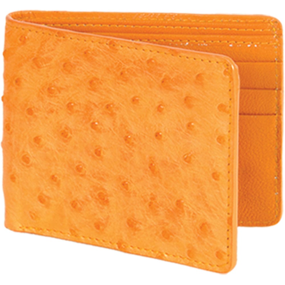 Los Altos Ostrich Skin Wallet CA10302 - Buttercup