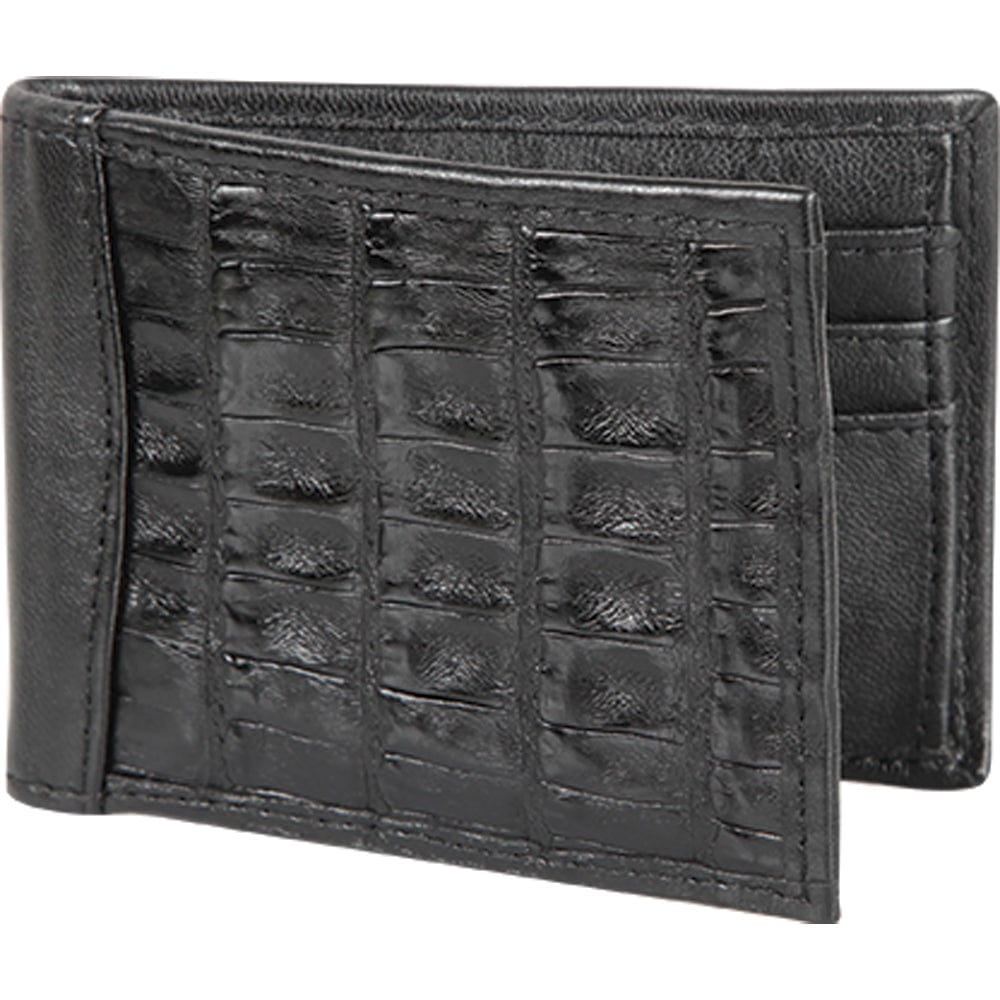 Los Altos Caiman Skin Wallet CA48205 - Black