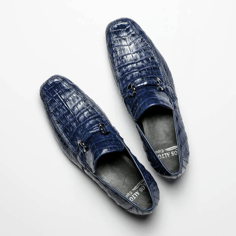Los Altos Caiman Bit Loafers Navy - 6