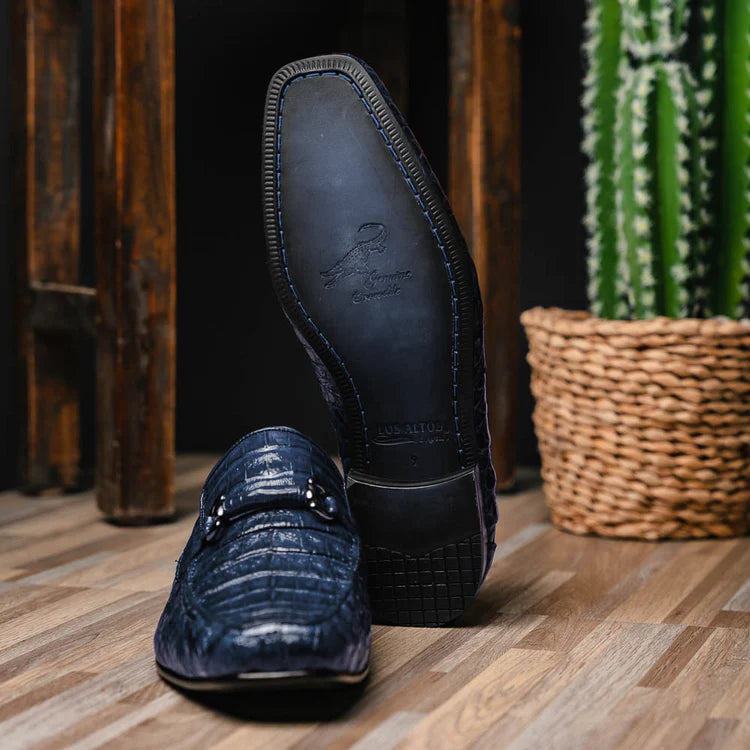 Los Altos Caiman Bit Loafers Navy - 6