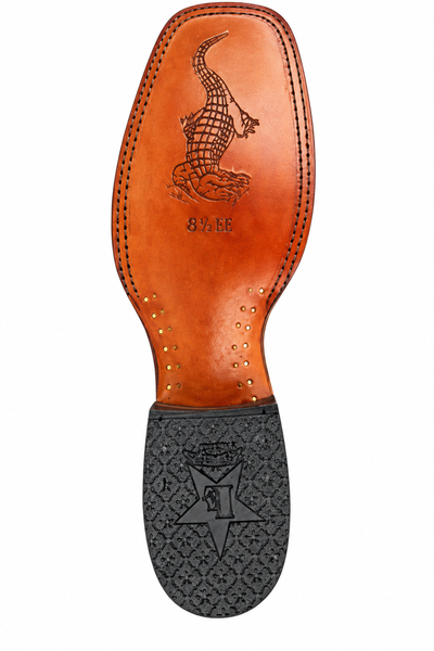 Los Altos Caiman Tail Exotic Ankle Boots Faded Cognac