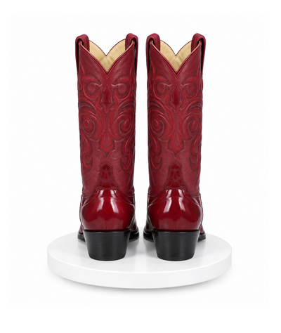 Eel Burgundy R-Toe Boots