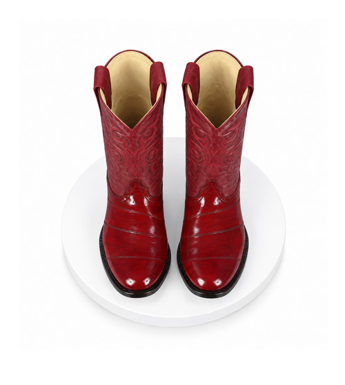 Eel Burgundy R-Toe Boots