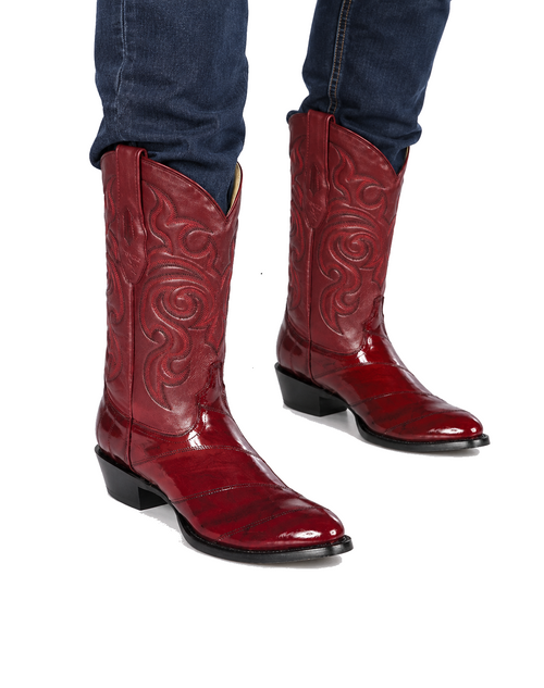 Eel Burgundy R-Toe Boots