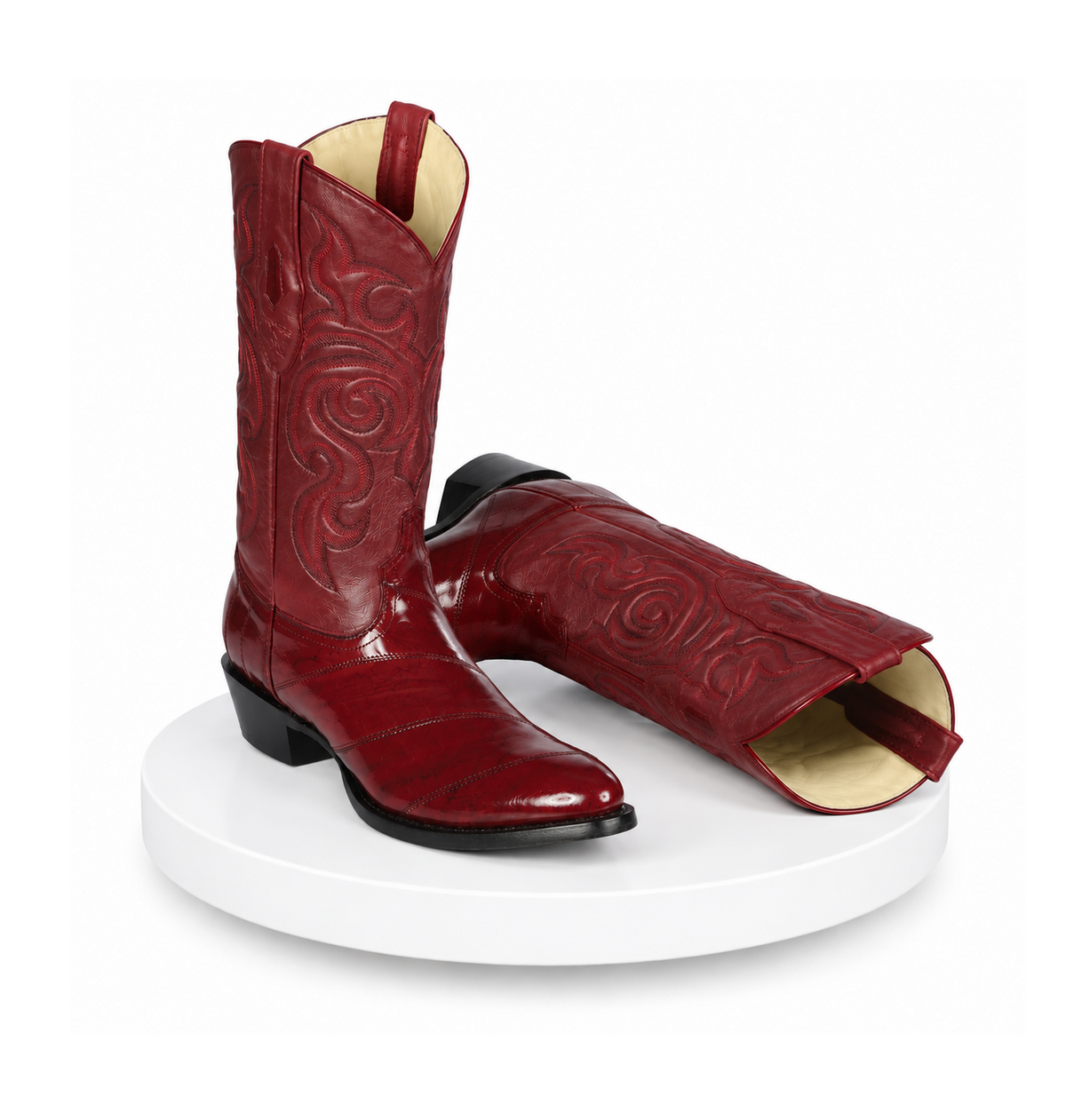 Eel Burgundy R-Toe Boots