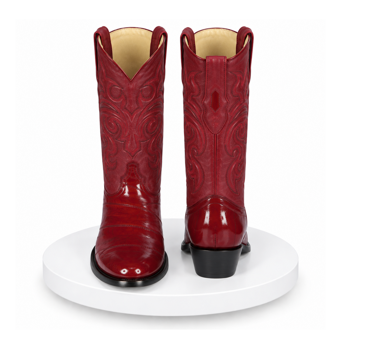 Eel Burgundy R-Toe Boots
