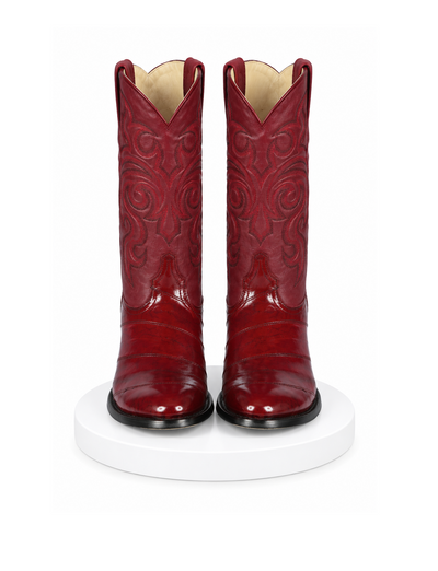 Eel Burgundy R-Toe Boots