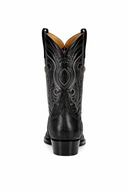 Los Altos Men's Exquisite Black Genuine Single Stone Stingray Boots-New Designer Collection