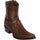 Los Altos Men's Original Python Skin European Toe Short Boots - Porto Brown