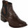 Los Altos Men's Wide Square Toe Ostrich Short Boots - Brown